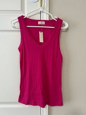 t.la Anthropologie Pink Scoop Neck Tank Top Size XS NWT